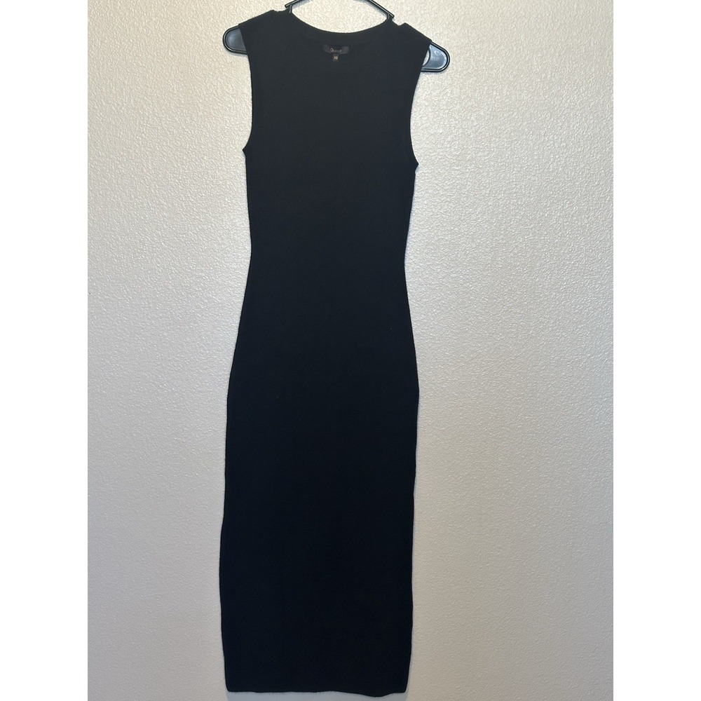 Quince 100% Mongolian Cashmere Sleeveless Midi Knit Sweater Dress Black XS NWT - Picture 4 of 9